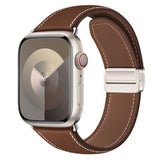 Lippa Apple Watch (38/40/41/42 mm) Magnetisk Kunstlæder Urrem - Brun