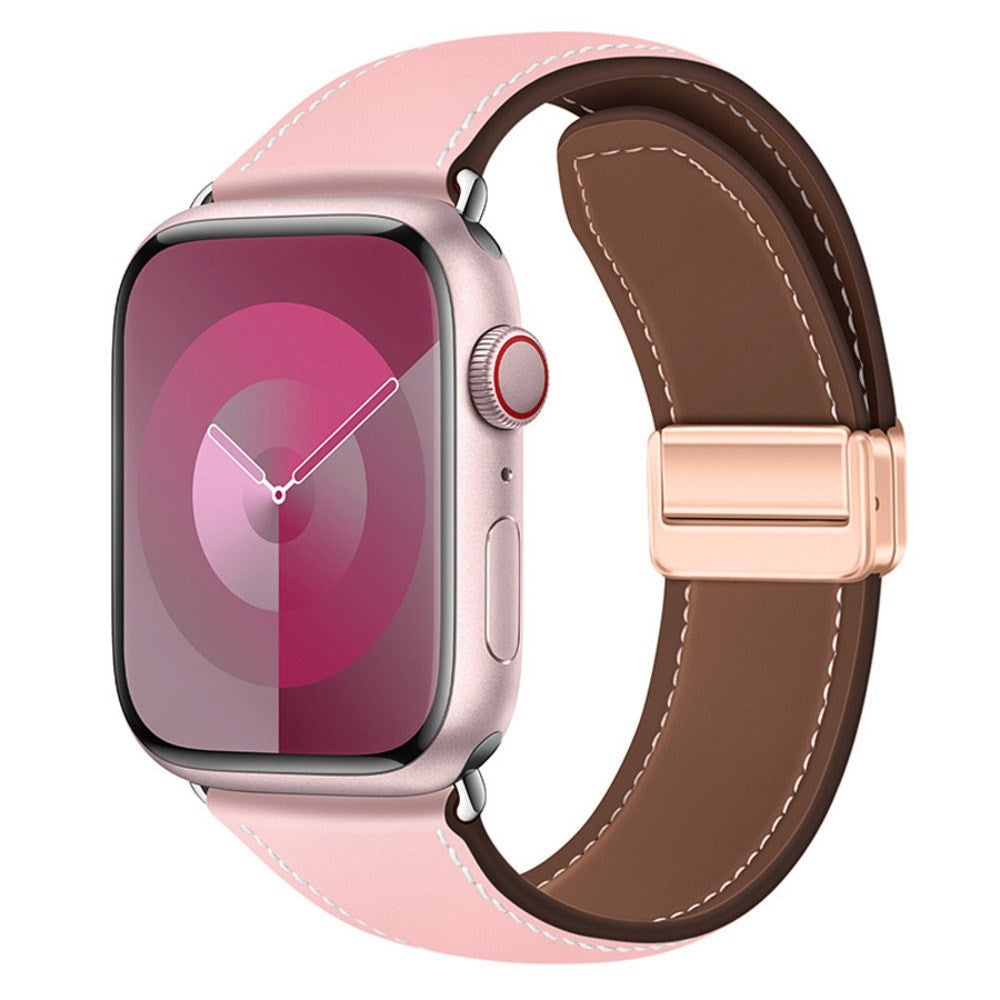 Lippa Apple Watch (38/40/41/42 mm) Magnetisk Kunstlæder Urrem - Lyserød