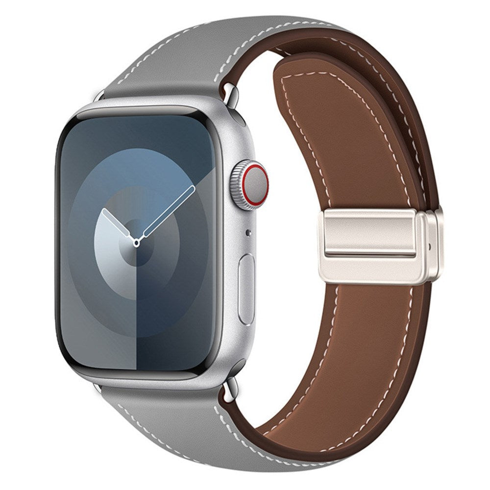 Lippa Apple Watch (38/40/41/42 mm) Magnetisk Kunstlæder  Urrem - Grå