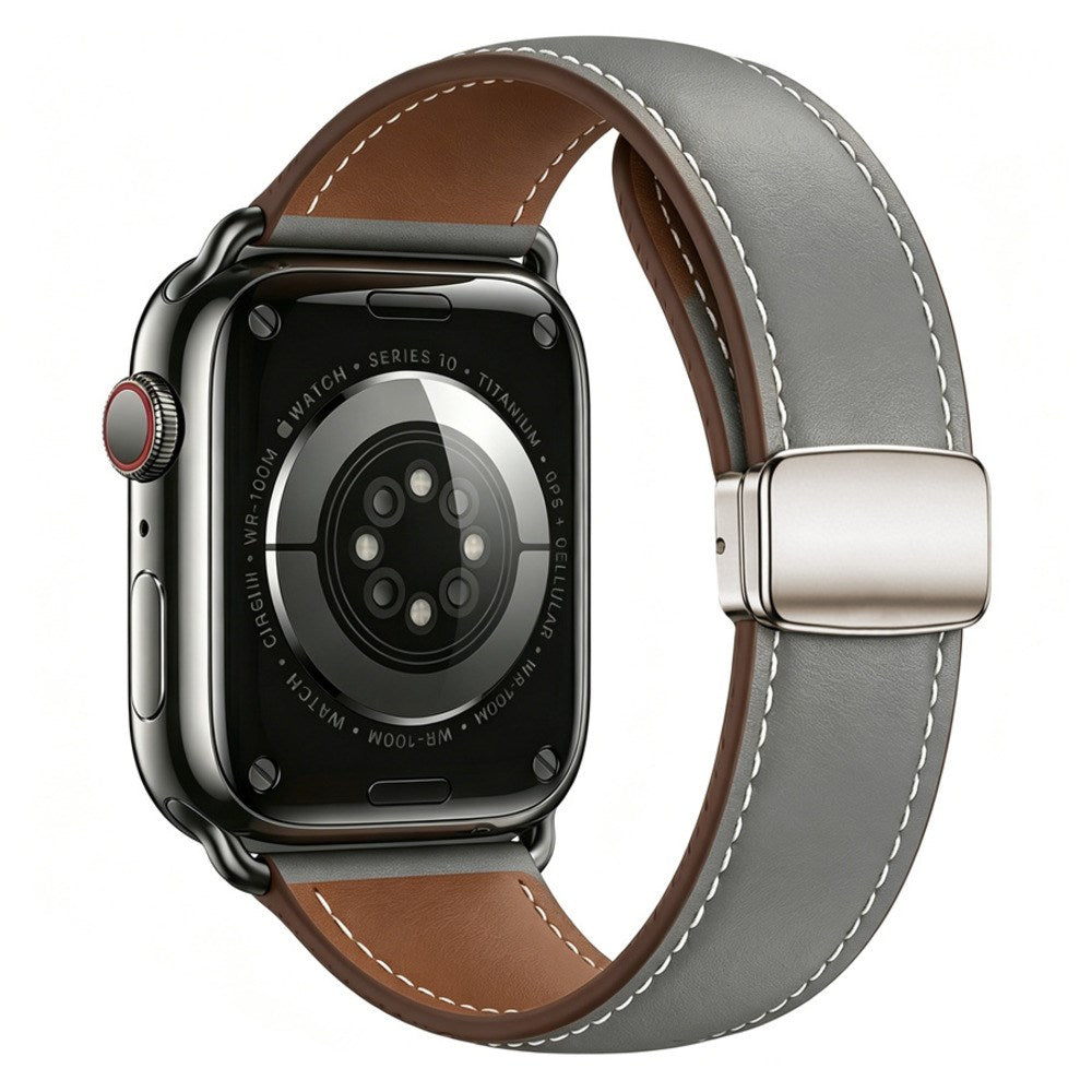 Lippa Apple Watch (38/40/41/42 mm) Magnetisk Kunstlæder  Urrem - Grå