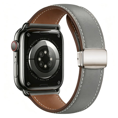 Lippa Apple Watch (38/40/41/42 mm) Magnetisk Kunstlæder  Urrem - Grå