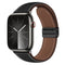 Lippa Apple Watch (42/44/45/46/49 mm) Magnetisk Kunstlæder Urrem - Sort