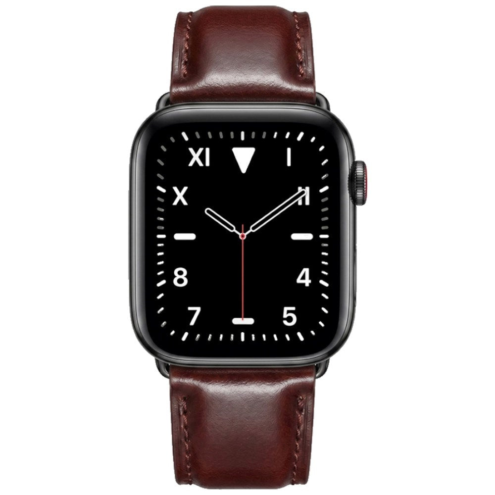 Lippa Apple Watch (38/40/41/42 mm) Kunstlæder Urrem - Mørkebrun