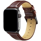Lippa Apple Watch (38/40/41/42 mm) Kunstlæder Urrem - Mørkebrun