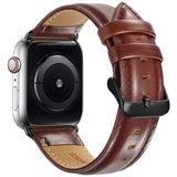 Lippa Apple Watch (38/40/41/42 mm) Kunstlæder Urrem - Mørkebrun