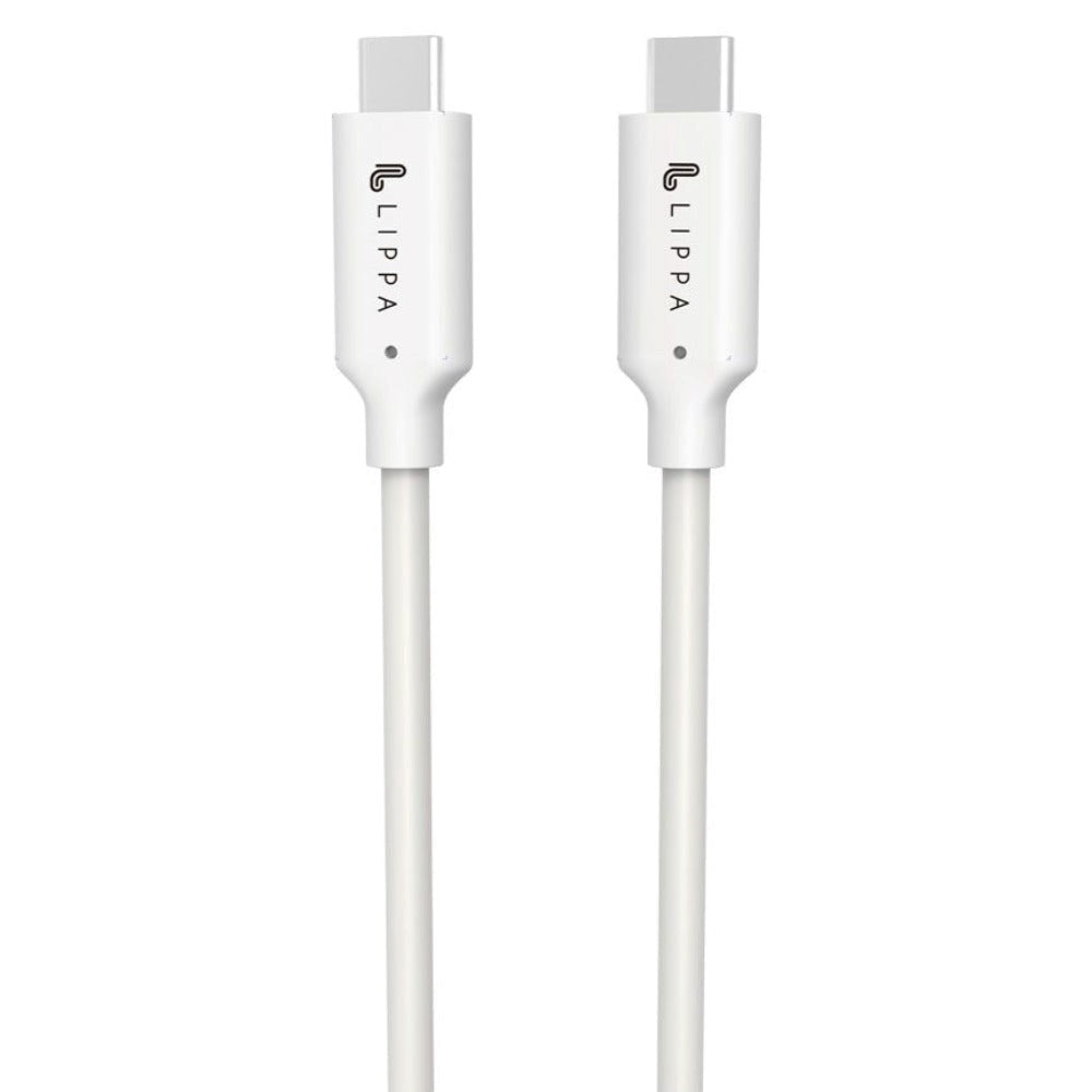 Lippa Kabel USB-C til USB-C 100W - 1m - Hvit