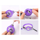 Lippa-krage (22-32 cm) med AirTag-etui - Lilla