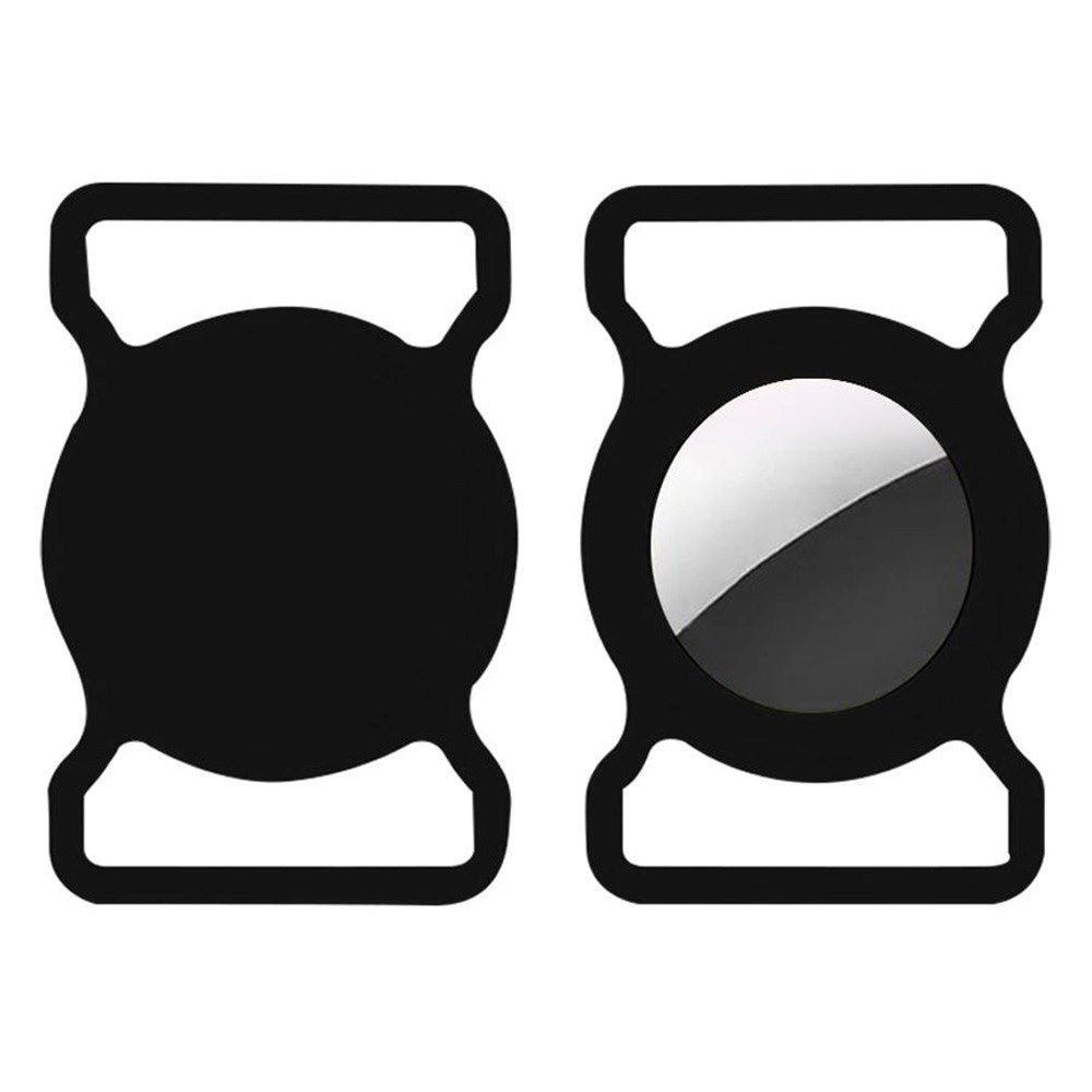 Lippa Silikon Apple AirTag Holder for Halskjede - Svart