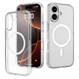 Lippa iPhone 17 Hybrid Bagside Cover - MagSafe Kompatibel - Gennemsigtig / Hvid