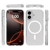 Lippa iPhone 17 Hybrid Bagside Cover - MagSafe Kompatibel - Gennemsigtig / Hvid