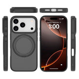 Lippa iPhone 17 Pro Hybrid Cover m. Roterende Kickstand - MagSafe Kompatibel - Mat / Sort