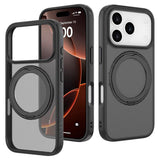 Lippa iPhone 17 Pro Hybrid Cover m. Roterende Kickstand - MagSafe Kompatibel - Mat / Sort