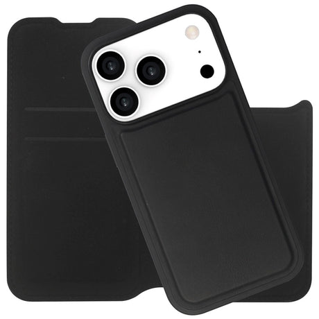 Lippa iPhone 17 Pro / 18 Pro Wallet Kunstlæder 2-i-1 Flip Cover - MagSafe Kompatibel - Sort