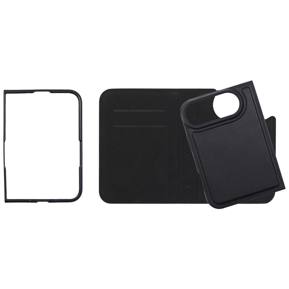 Lippa iPhone Duo Wallet Kunstlæder Flip Cover - MagSafe Kompatibel - Sort