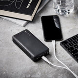 Lippa 10,5W m. USB-A Powerbank 20 000 mAh - Svart