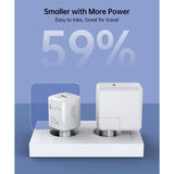 Lippa GaN Vegglader 33W m. USB-C PD &amp; USB-A QC - Hvit