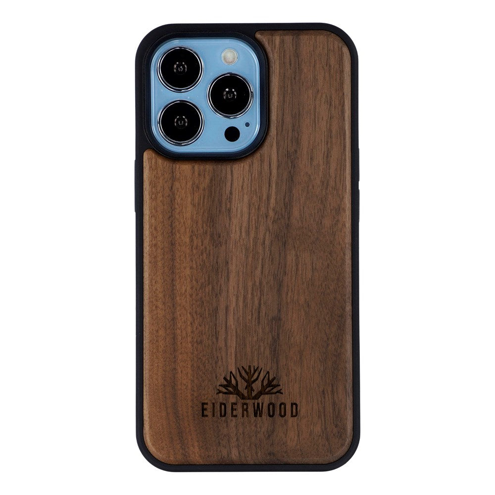 iPhone 13 Pro - EIDERWOOD Magnetisk Træcover - MagSafe Kompatibel - Valnøddetræ