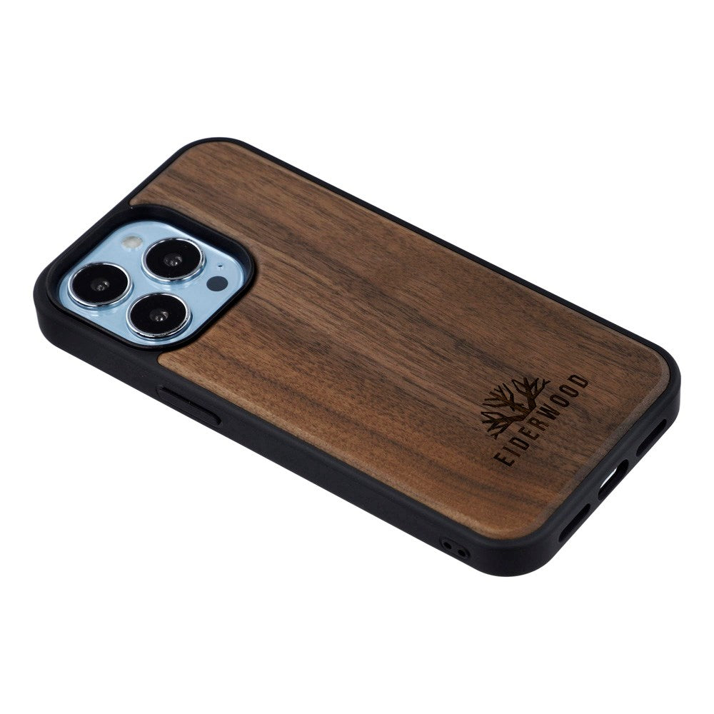 iPhone 13 Pro - EIDERWOOD Magnetisk Træcover - MagSafe Kompatibel - Valnøddetræ