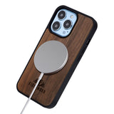 iPhone 13 Pro - EIDERWOOD Magnetisk Træcover - MagSafe Kompatibel - Valnøddetræ