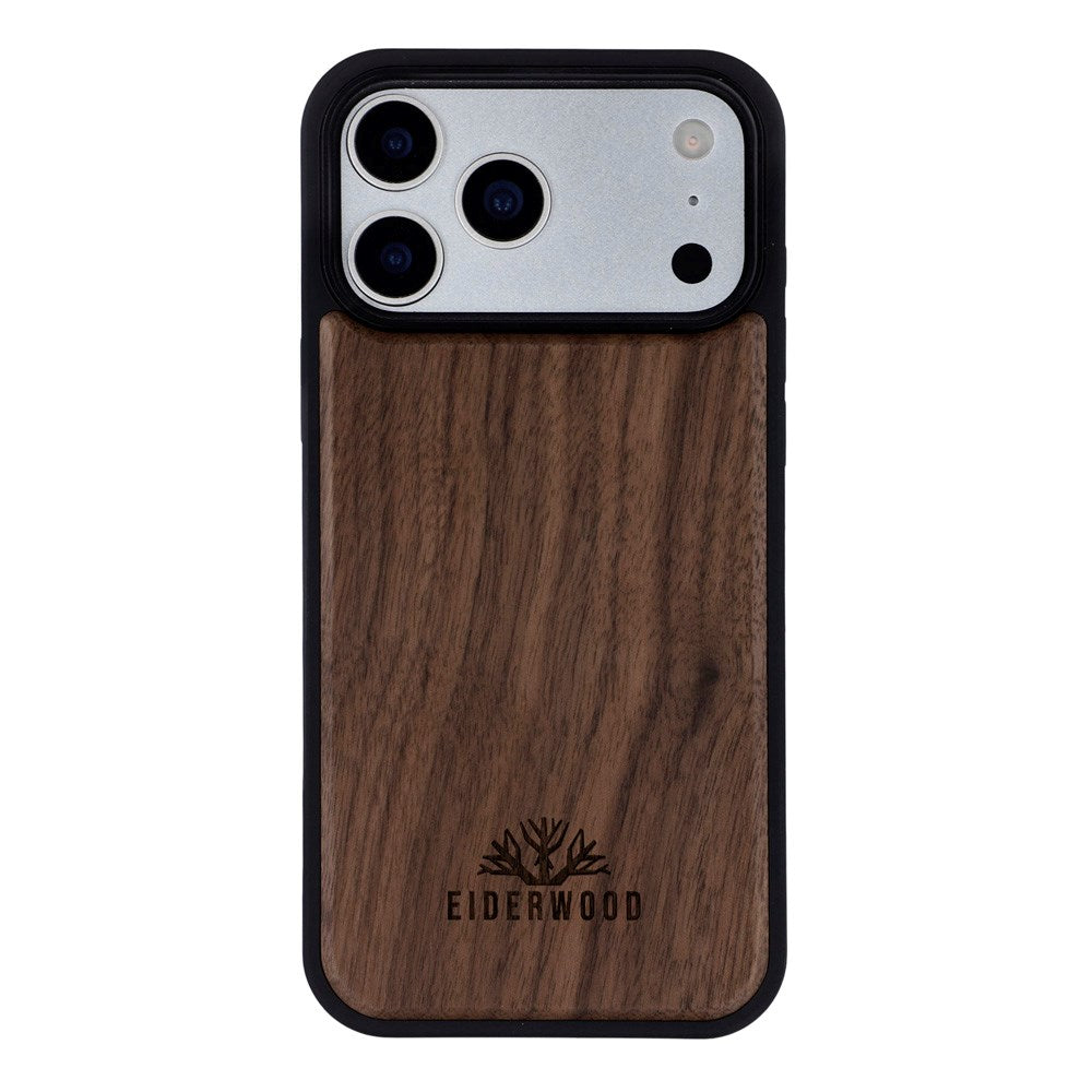 iPhone 17 Pro Max - EIDERWOOD Magnetisk Træcover - MagSafe Kompatibel - Valnøddetræ