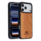 iPhone 17 Pro Max - EIDERWOOD Magnetisk Træcover - MagSafe Kompatibel - Kirsebærtræ