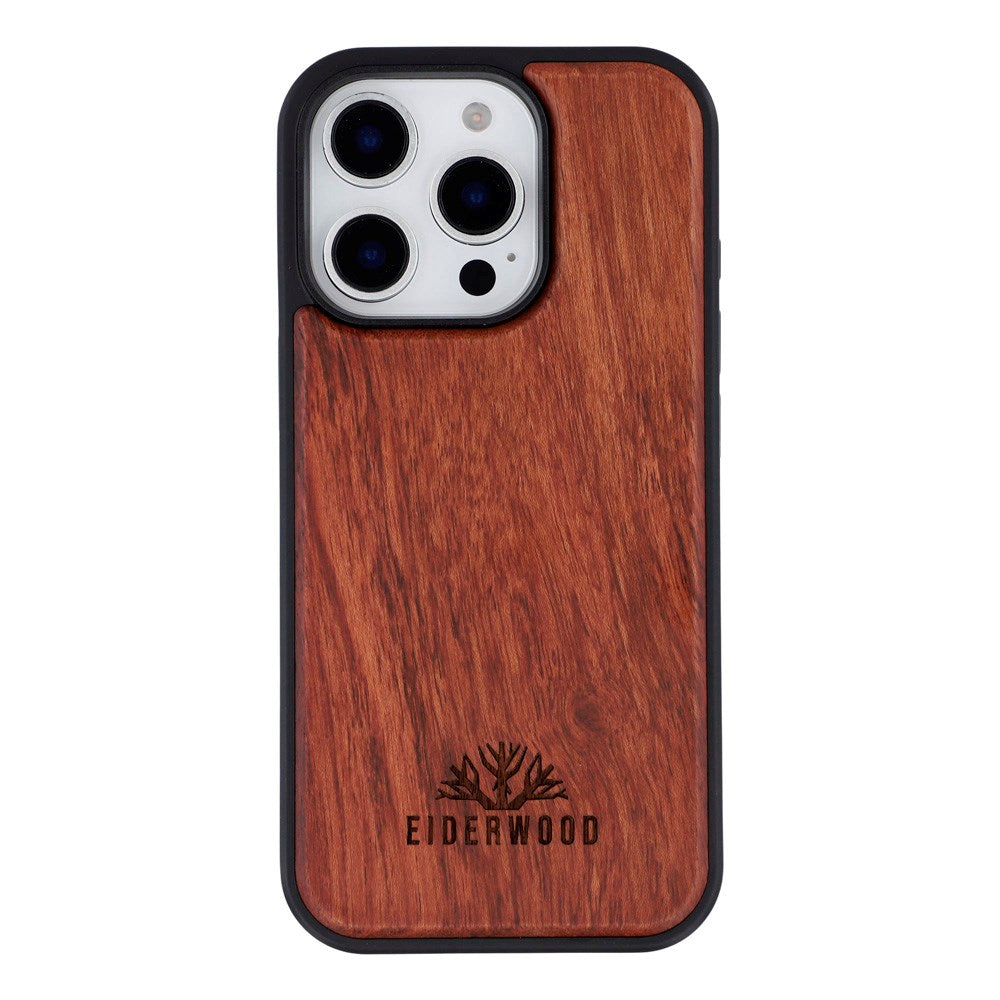 iPhone 16 Pro - EIDERWOOD Magnetisk Træcover - MagSafe Kompatibel - Rosentræ