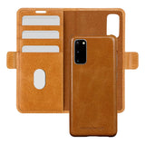 Samsung Galaxy S20 - dbramante1928 Lynge 2-i-1 Ægte Læder Flip Cover - Tan