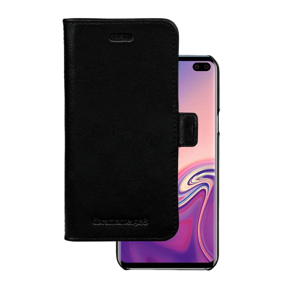 Samsung Galaxy S10+ (Plus) - dbramante1928 Lynge 2-i-1 Ægte Læder Flip Cover - Black
