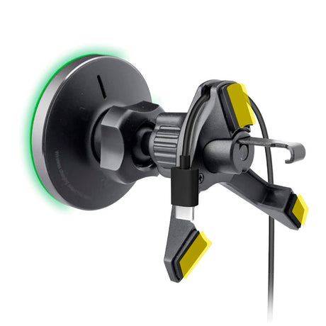 SBS Snap Charge Mobilholder for bilventilasjon m. Trådløs lading 15W - MagSafe-kompatibel - Svart