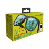 Smarte trådløse briller med innebygd luftledning, håndfrie samtaler og musikk - svart