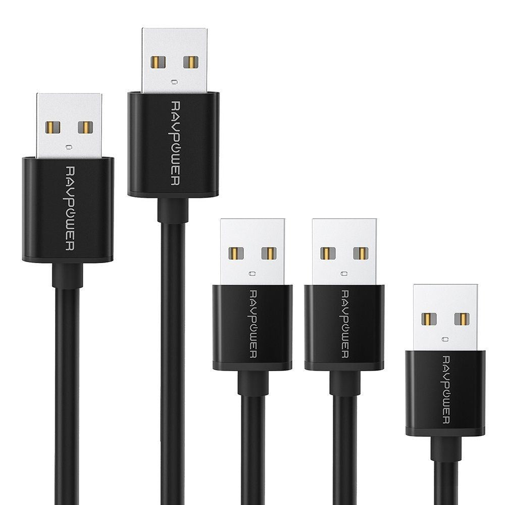 RavPower USB-kabler i forskjellige lengder - Sort