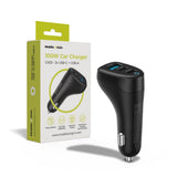 Mobile Origin CA25 Biloplader 100W m. 2x USB-C + 1x USB-A - Sort