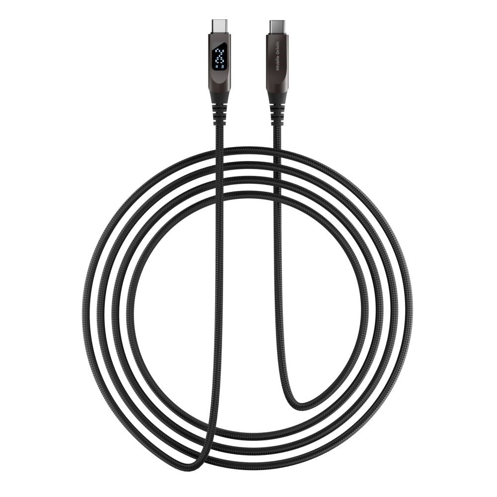 Mobile Origin USB-C til USB-C Kabel -240W - Display - 1.5m - Sort