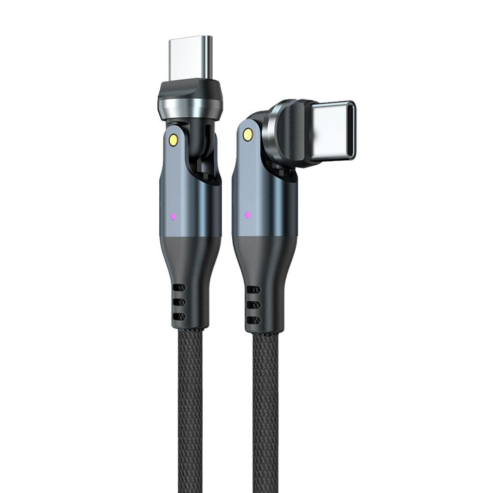 Mobile Origin USB-C til USB-C Kabel - 240W - 540° Roterbar- 1m - Grå