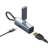 Mobile Origin 3-i-1 USB-C Hub m. 1 x USB-A 1 x USB-C 1 x HDMI - Grå