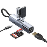 Mobile Origin 7-i-1 USB-C Hub m. 1 x USB-A 3 x USB-C 1 x HDMI 1 x TF / SD Kort - Grå