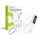 Mobile Origin Powerbank - 10.000mAh - Trådløs Opladning - Indbygget USB-C Kabel - MagSafe / Qi2 Kompatibel - Hvid