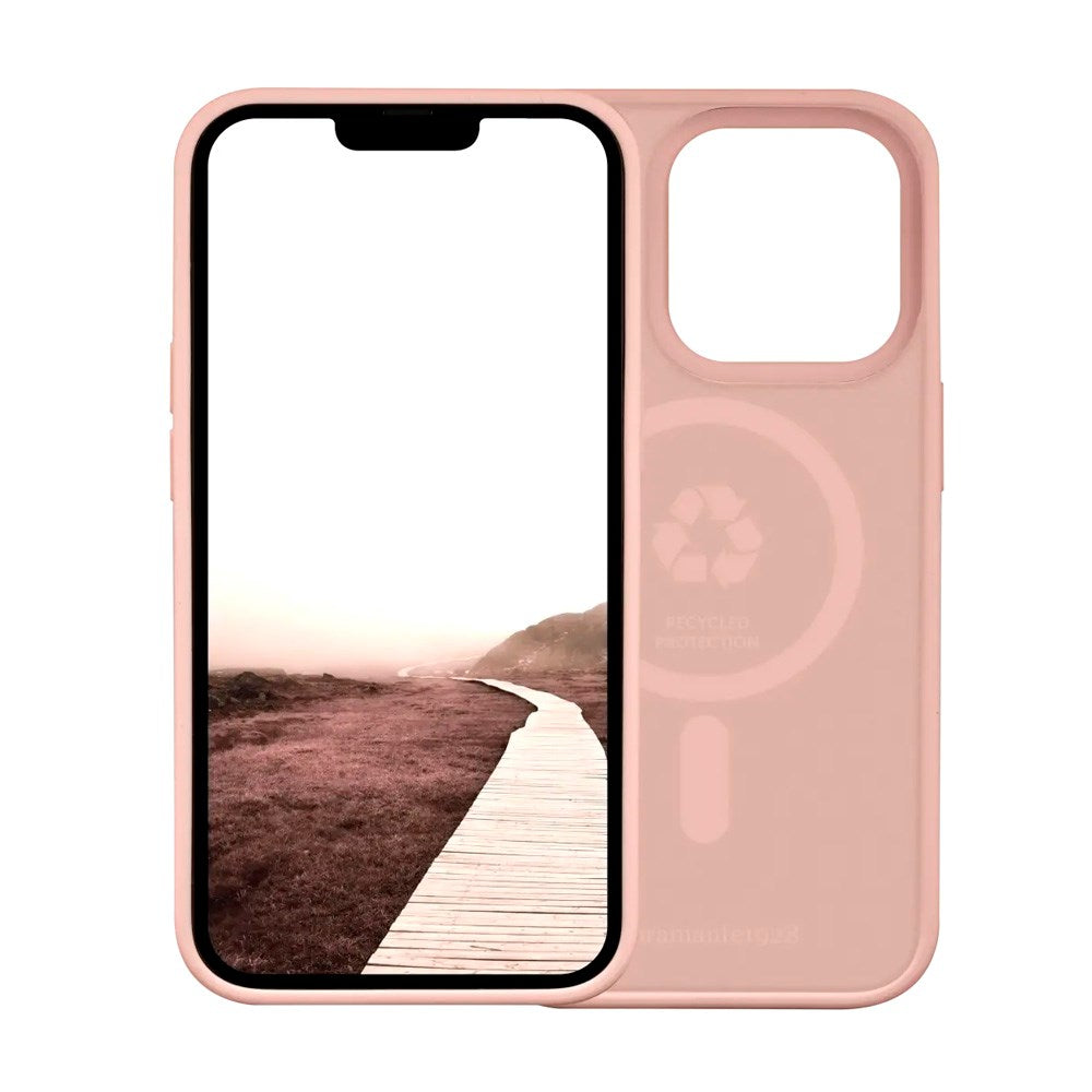 dbramante1928 iPhone 14 Pro Pro Monaco Bagside Cover - 100% Genbrugsplast - Pink Sand