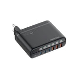 Mobile Origin 6-i-1 Rejseadapter m. 3x USB-C + 3x USB-A - EU/UK/USA - Sort