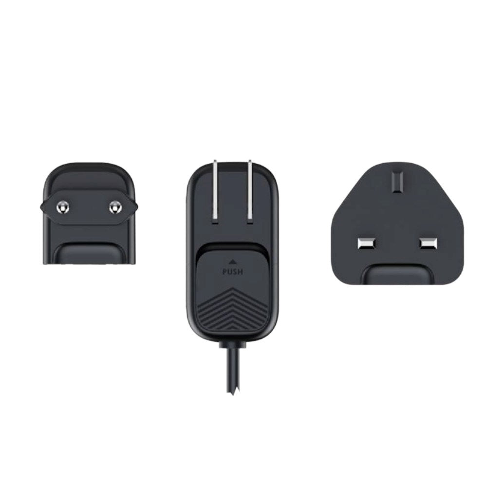 Mobile Origin 6-i-1 Rejseadapter m. 3x USB-C + 3x USB-A - EU/UK/USA - Sort