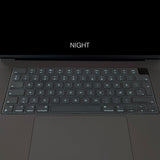 Philbert MacBook Pro 14" / 16" (2021) Keyboard Silikone Cover m. Dansk Tastatur - Transparent / Black