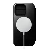 iPhone 14 Pro Nomad Modern Leather Folio Cover - MagSafe-kompatibel - Svart