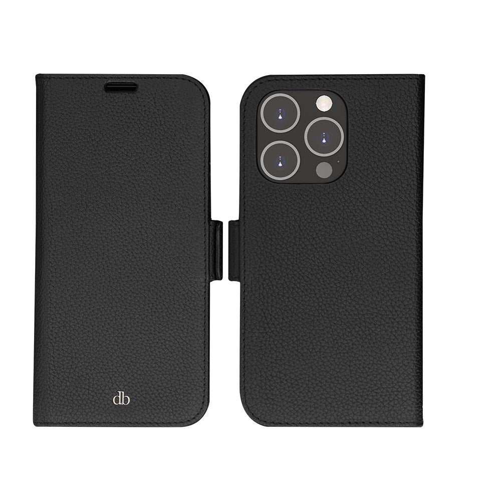 Dbramante1928 iPhone 14 Pro New York 2-i-1 flippdeksel i skinn - svart