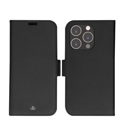 Dbramante1928 iPhone 14 Pro New York 2-i-1 flippdeksel i skinn - svart