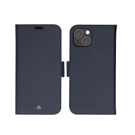 Dbramante1928 iPhone 14 New York 2-i-1 flippdeksel i skinn - blå