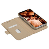 iPhone 12 / 12 Pro dbramante1928 Fashion New York ekte skinndeksel m. Lommebok - Sahara Sand