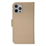 iPhone 12 / 12 Pro dbramante1928 Fashion New York ekte skinndeksel m. Lommebok - Sahara Sand