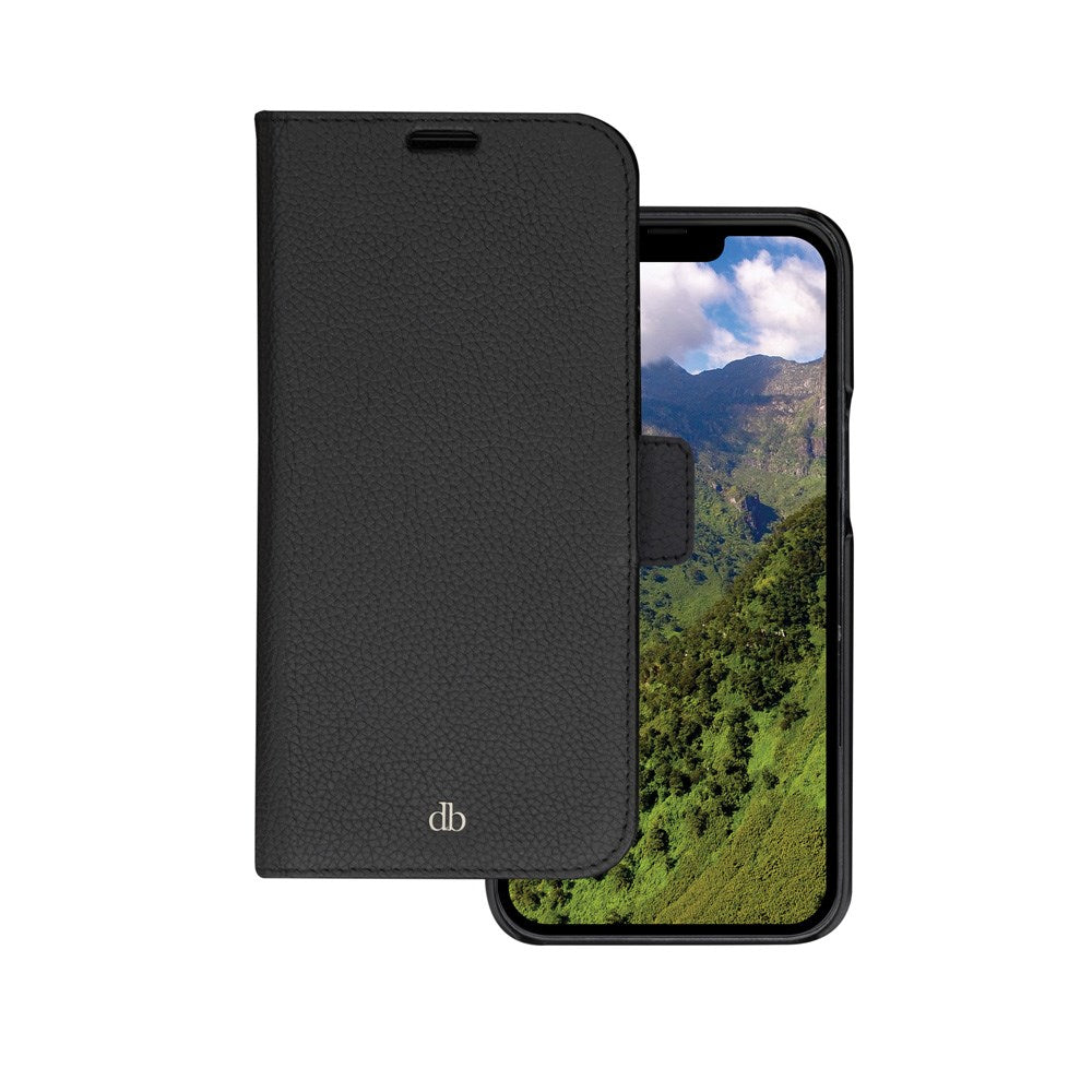 iPhone 14 Plus - dbramante1928 New York 2-i-1 Ægte Læder Flip Cover - Night Black