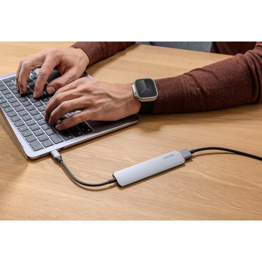 Epico 6-i-ett aluminium 8K USB-C-adapter - Space Grey
