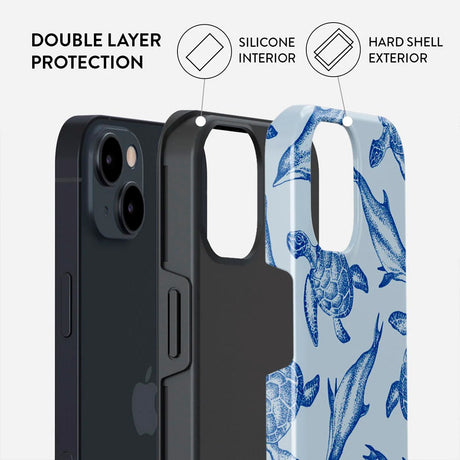 Burga iPhone 15 Tough Fashion Cover - Aquatic Dance